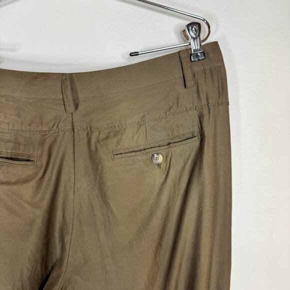 VINCE ankle length pants army olive green cuffed tapered - Picture 4 of 8